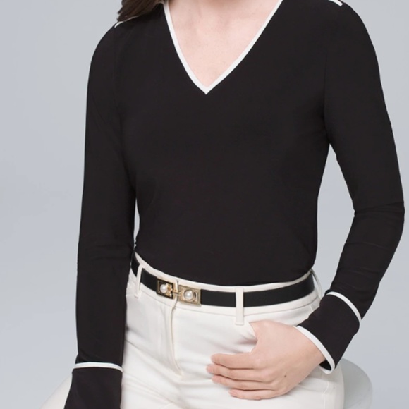White House Black Market Tops - NWT LONG SLEEVE BLOUSE WHITE HOUSE BLACK MARKET XS